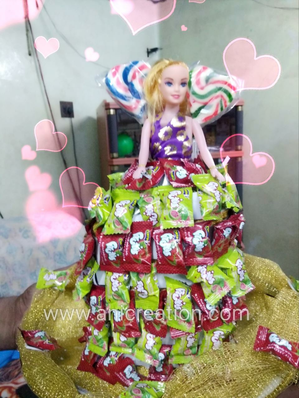 Doll Candy Decor centerpiece for birthday party